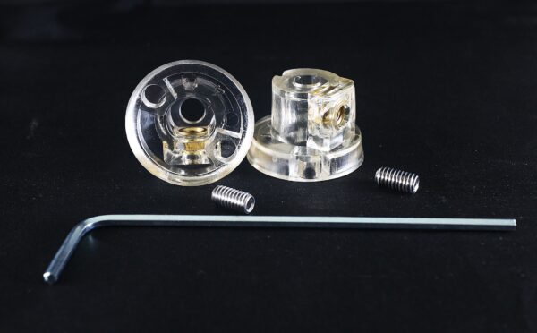 Replacement D type plastic adaptor for American Standard lavatory lever handles.